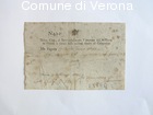 Ricevuta n. 420 relativa al pagamento di £ 600 da parte di Pio Turco come t