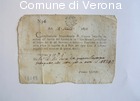 Ricevuta n. 96 relativa al pagamento di £ 4834,70 da parte di Pio Turco com