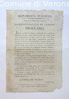 Proclama della Municipalità di Verona circa l'apertura della Biblioteca Com