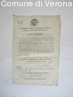 Avviso dell'Imperial Regio Governo Generale Civile e Militare in Italia cir