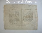 Disposizioni dell'Imperial Regio Comando della Piazza di Verona circa la pr