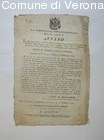 Avviso della Prefettura Dipartimentale dell'Adige circa una lettera che dà 