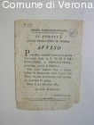 Avviso del Podestà di Verona circa la sospensione dello spettacolo della ca