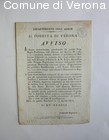 Avviso del Podestà di Verona circa i festeggiamenti al Teatro Filarmonico p