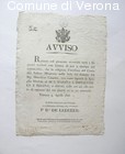 Avviso circa il Salmo Miserere nella Sala del Palazzo Canossa, davanti alle