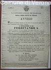 Avviso della Congregazione Municipale di Verona circa l'illuminazione della