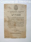 Avviso dellla Congregazione Municipale di Verona circa l'arrivo del Re di S