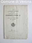 A Sua Maestà Ferdinando I coronato Re de' Lombardi e Veneti invito alla cit