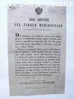 Avviso di Radetzky agli abitanti del Tirolo Meridionale circa la fedeltà ve