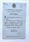 Avviso della Congregazione Municipale di Verona circa il divieto di circola