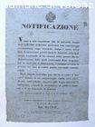 Notificazione circa il divieto di uso di coccarde, sciarpe e nastri tricolo