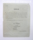 Circolare circa l'arrivo di Francesco Giuseppe il 14 settembre 1851. Illumi
