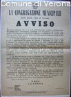 Avviso della Congregazione Municipale di Verona circa l'arrivo di Ferdinand