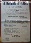 Il podestà di Verona comunica la firma della Pace del 3 Ottobre 1866 tra l'