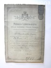 Fotografia del documento di conferimento a Beniamino De Biasi della medagli
