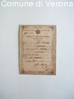 Carta di legittimazione bilingue (italiano-tedesco) di Giovanni Feriani