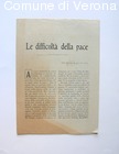 Le difficoltà della pace