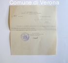 Lettera del Maggiore degli Alpini circa l'invio al Museo di Castelvecchio d