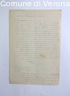 Copia manoscritta di una lettera di Girolamo Caliari a Scipione Zorzi, scri