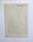Copia manoscritta di una lettera di Alberto Cavalletto a Scipione Zorzi, sc
