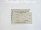 Ricevuta del Comitato Centrale Romano dei Veterani 1848-49 per il pagamento