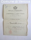 Conferimento a Giulio Emanuelli della medaglia commemorativa delle guerre c