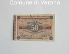 Buono di cassa del valore di 50 centesimi della Società Serica di Desenzano