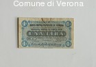 3 assegni del valore di 1 lira della Banca Mutua Popolare di Verona