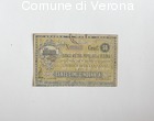 Assegno del valore di 50 centesimi della Banca Mutua Popolare di Verona