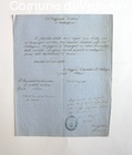 Copia di manoscritto che attesta la partecipazione di Enrico Nicolis alla c