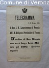 Comunicazione dell'ordine imperiale riguardo l'assenza della Leva obbligato