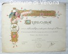 Conferimento di diploma da parte della Società delle Feste di Siena  per l'