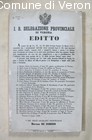 Editto del Governatore austriaco sulla citazione a comparsa dei fuoriusciti